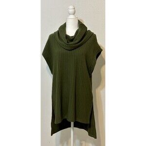 UMGEE Women Size S Cowl Neck Sleeveless Sweater Tunic Lagenlook  Boho Minimalist